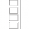 4 Horizontal Raised Panel Door